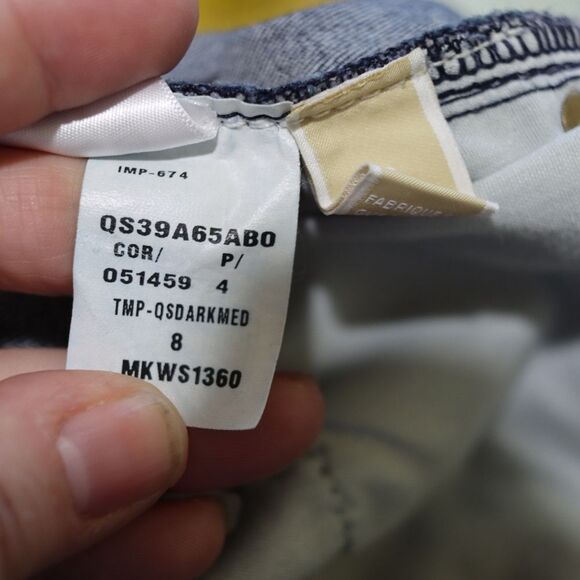 Michael Kors Y2K Vintage Capri Jeans 8 Dark Medium Wash Stretch Denim - Picture 12 of 13